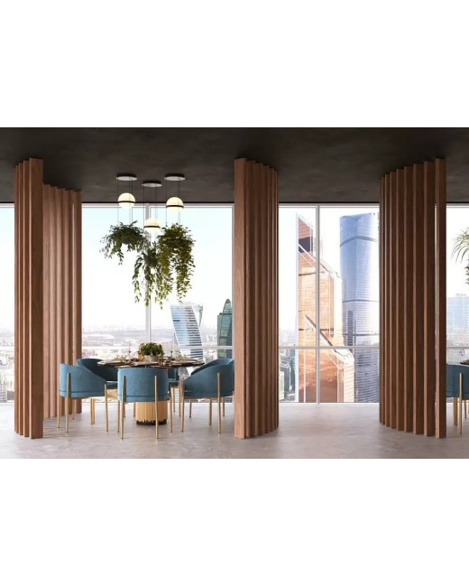 Hardwood Slat Room Divider – 2" x 4"