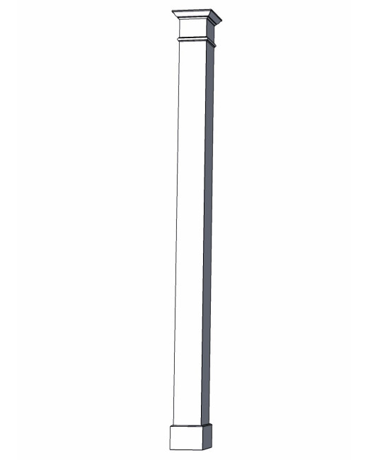 10" Classic Square PVC Column
