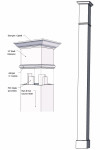 10" Classic Square PVC Column
