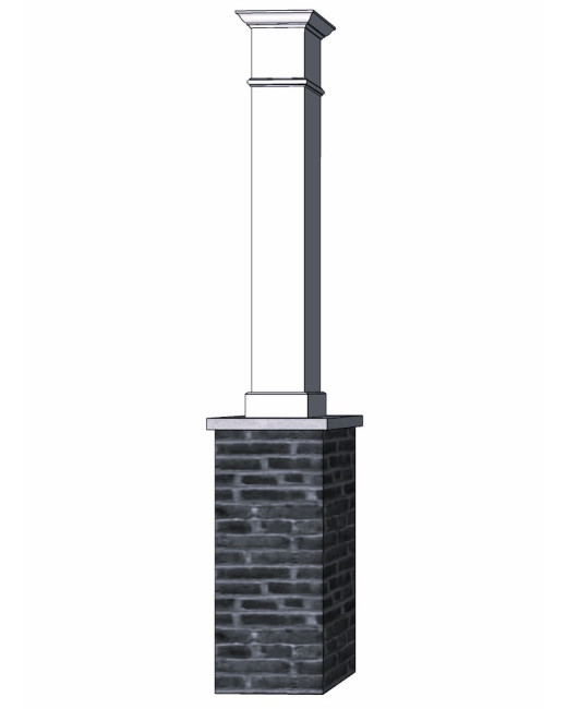 10" Classic Square PVC Column