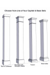12" Classic Square PVC Column