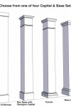 12" Classic Square PVC Column