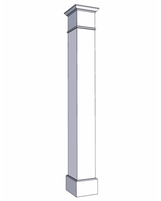 12" Classic Square PVC Column