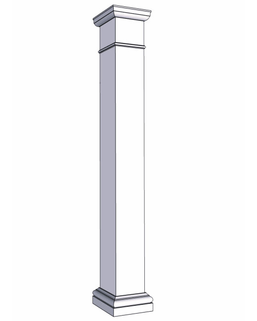 12" Classic Square PVC Column