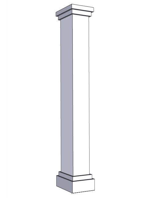 12" Classic Square PVC Column