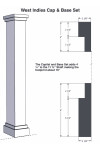 12" Classic Square PVC Column