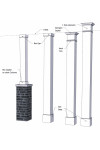 12" Classic Square PVC Column