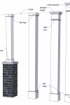 12" Classic Square PVC Column