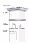 12" Classic Square PVC Column