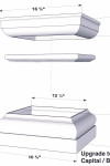 12" Classic Square PVC Column