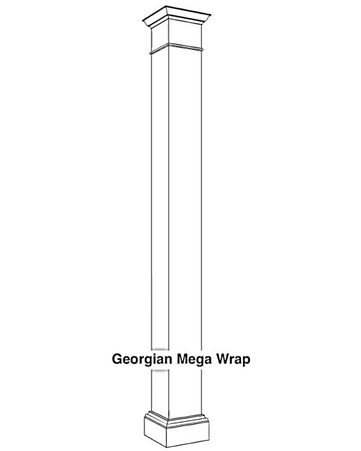 6" Classic Square PVC Column