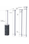 6" Classic Square PVC Column