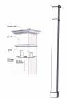 8" Classic Square PVC Column