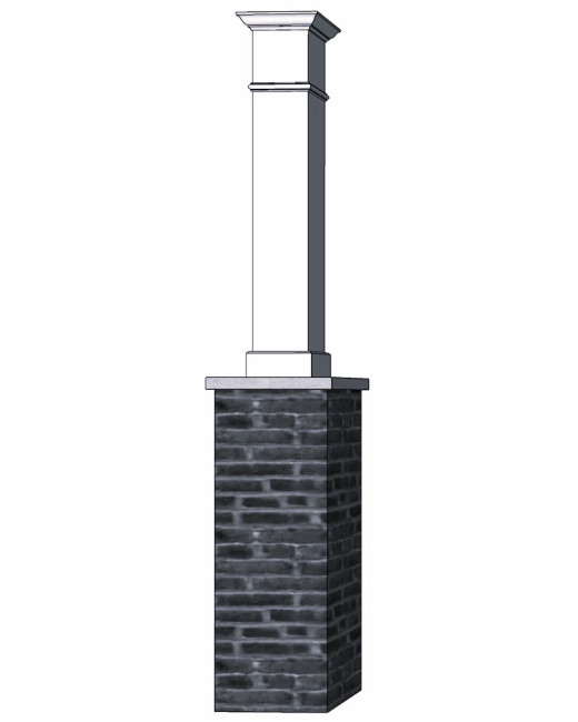8" Classic Square PVC Column