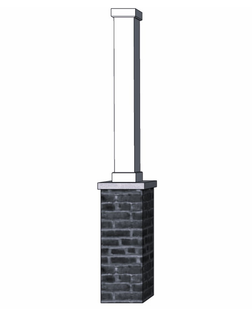 8" Classic Square PVC Column