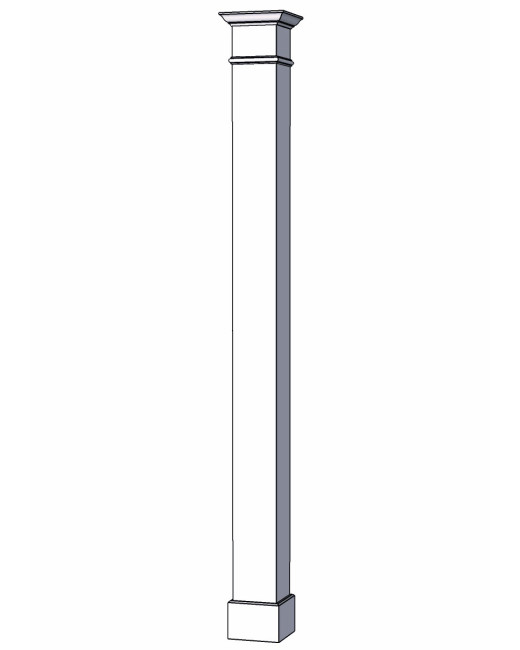 8" Classic Square PVC Column