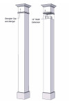 8" Classic Square PVC Column