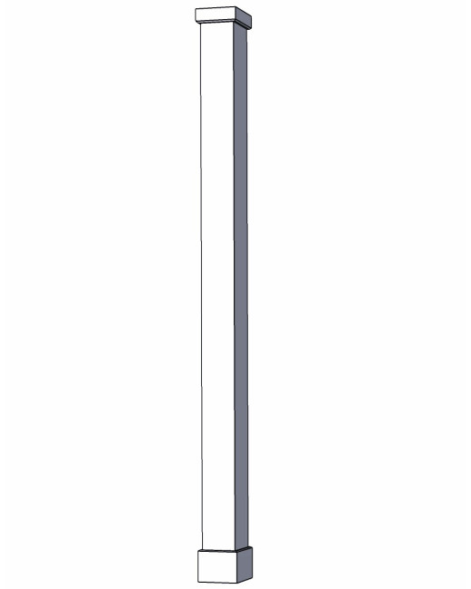 8" Classic Square PVC Column