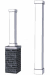 8" Classic Square PVC Column