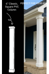 6" Classic Square PVC Column