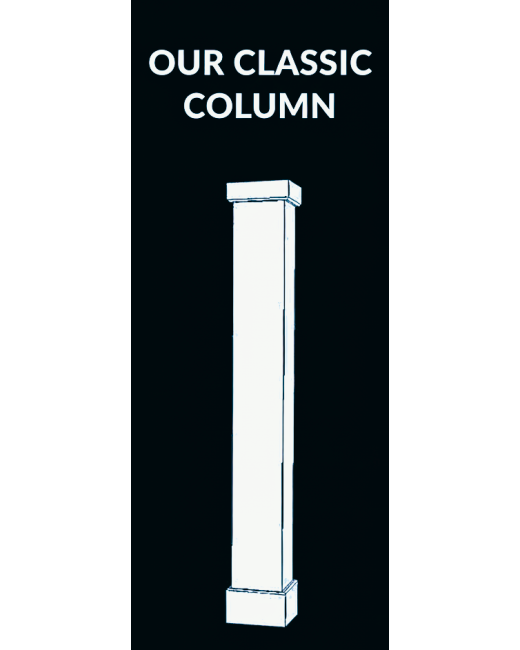 10" Classic Square PVC Column