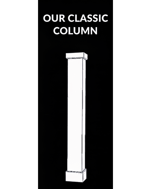 10" Classic Square PVC Column