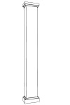 12" Classic Square PVC Column