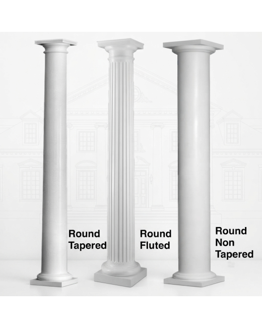 14" Round Tapered FRP Column