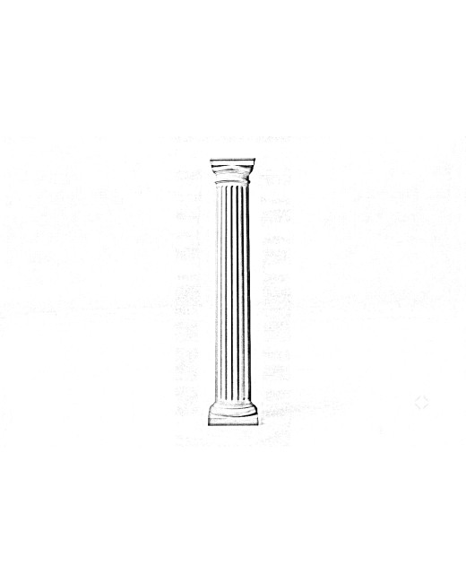 8" FLUTED Round Tapered FRP Column