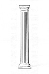 8" FLUTED Round Tapered FRP Column