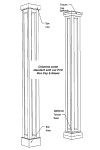 8" Recessed Fiberglass Column
