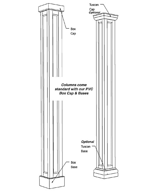 8" Recessed Fiberglass Column