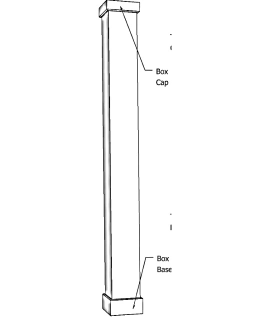 8" Square Fiberglass Column
