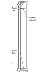 8" Square Fiberglass Column