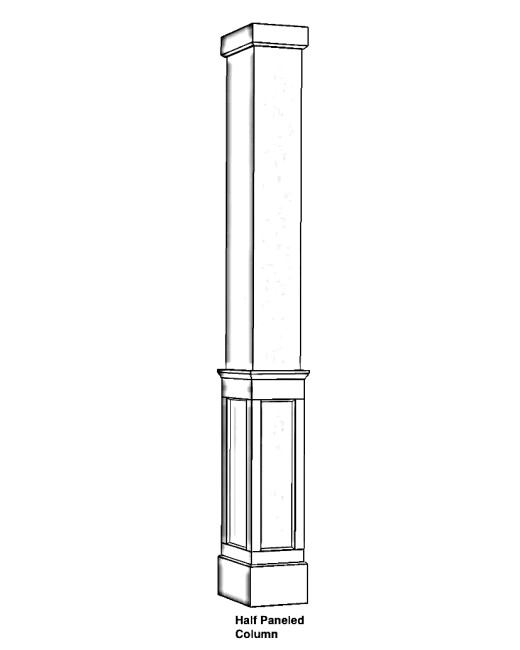 8" Square Fiberglass Column