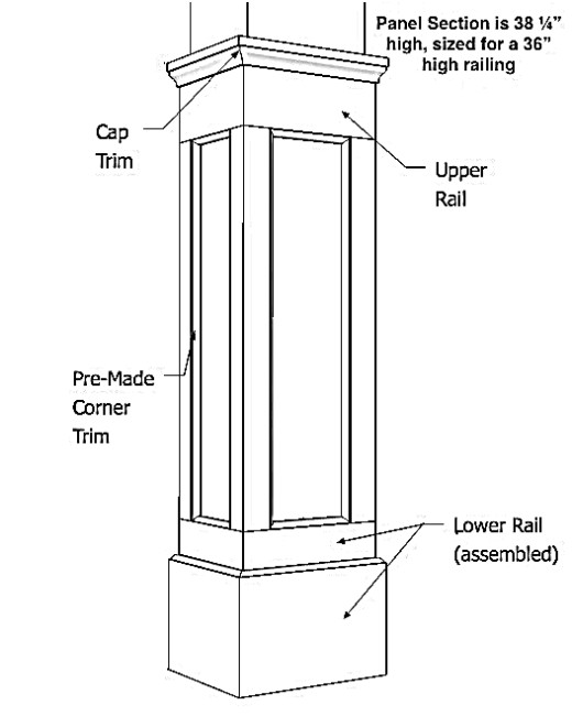 8" Square Fiberglass Column