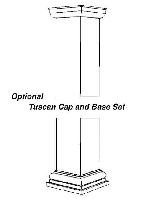 8" Square Fiberglass Column