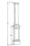 Fiberglass Pedestal Column - 8"