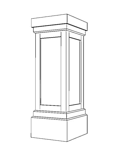 Fiberglass Pedestal Column - 8"
