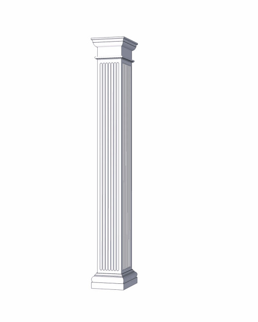 14" Fluted Column Wrap