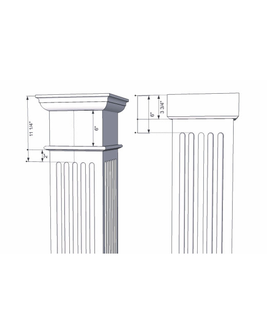 14" Fluted Column Wrap