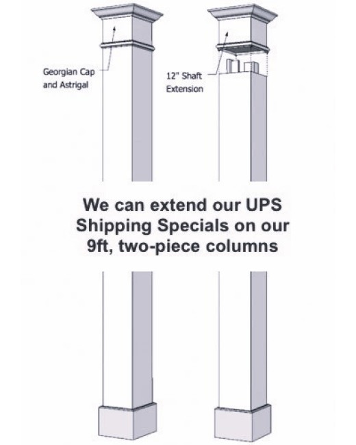 10" Fluted Column Wrap