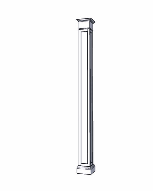 16" Recessed Panel PVC Column Mega Wrap