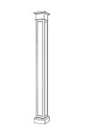16" Recessed Panel PVC Column Mega Wrap