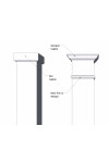 8" PVC Column Half Paneled