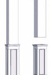 8" PVC Column Half Paneled