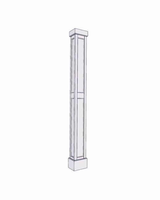 8" RECESSED PVC Column Wrap Kit