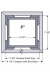 8" RECESSED PVC Column Wrap Kit