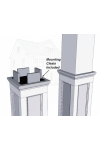 10" PVC Column Half Panelled