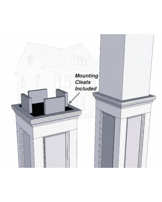 10" PVC Column Half Panelled